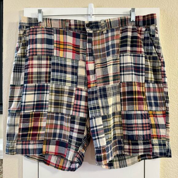 Polo Ralph Lauren Madras Plaid Patchwork Shorts Classic 9" Men's Size 42 - Picture 3 of 10